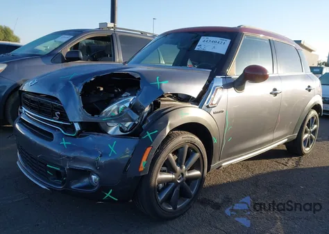 2016 Mini Countryman Cooper S z USA, uszkodzony, nr VIN WMWZC3C58GWT10537